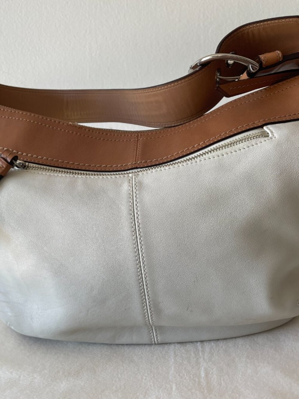 Y2K Coach White Leather Soho Hobo Shoulder Bag - Picture 3 of 10